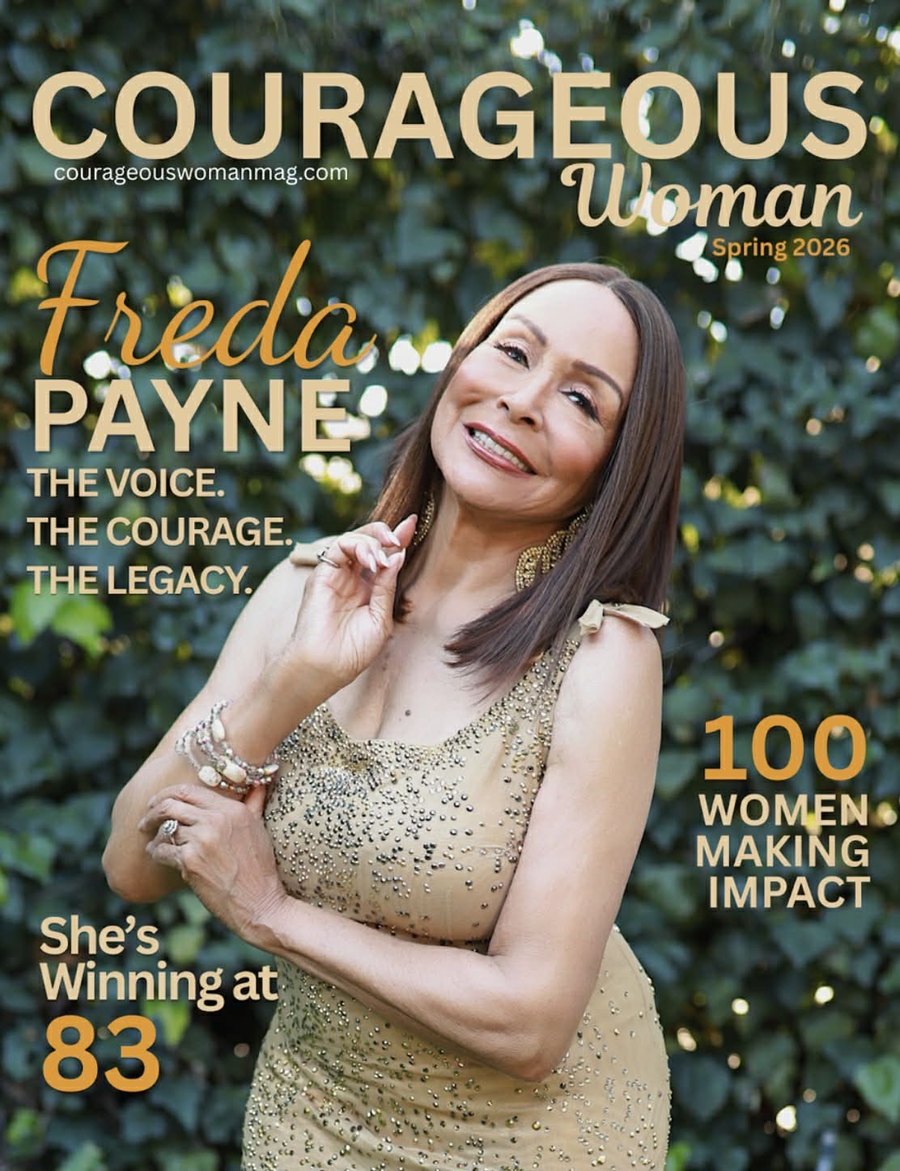 Freda Payne on the cover of Courageous Woman Magazine, Spring 2026